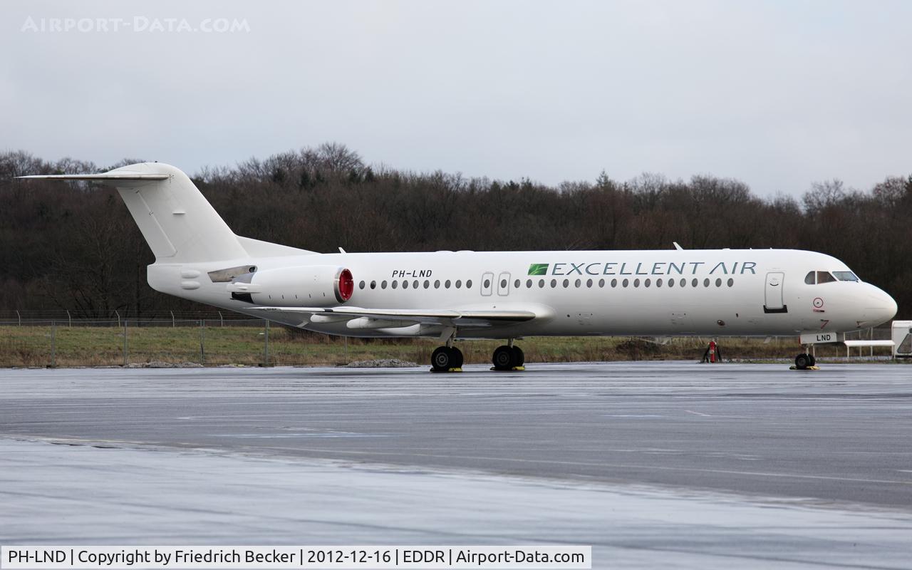 PH-LND, 1990 Fokker 100 (F-28-0100) C/N 11320, parked at the apron