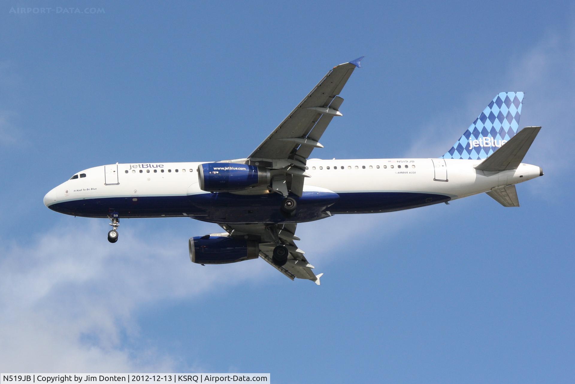 N519JB, 2001 Airbus A320-232 C/N 1398, JetBlue Flight 1187 