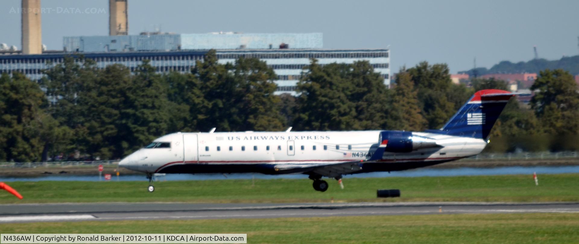 N436AW, 2002 Bombardier CRJ-200LR (CL-600-2B19) C/N 7734, Landing DCA