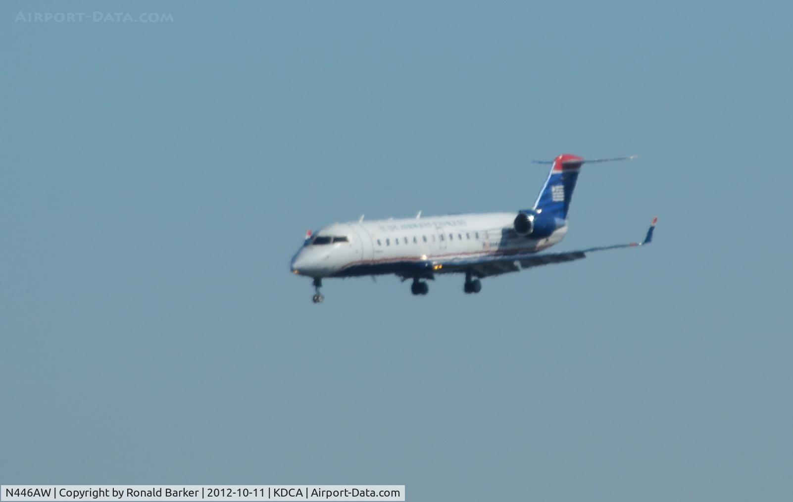 N446AW, 2003 Canadair CRJ-200LR (CL-600-2B19) C/N 7806, Final  Landing DCA