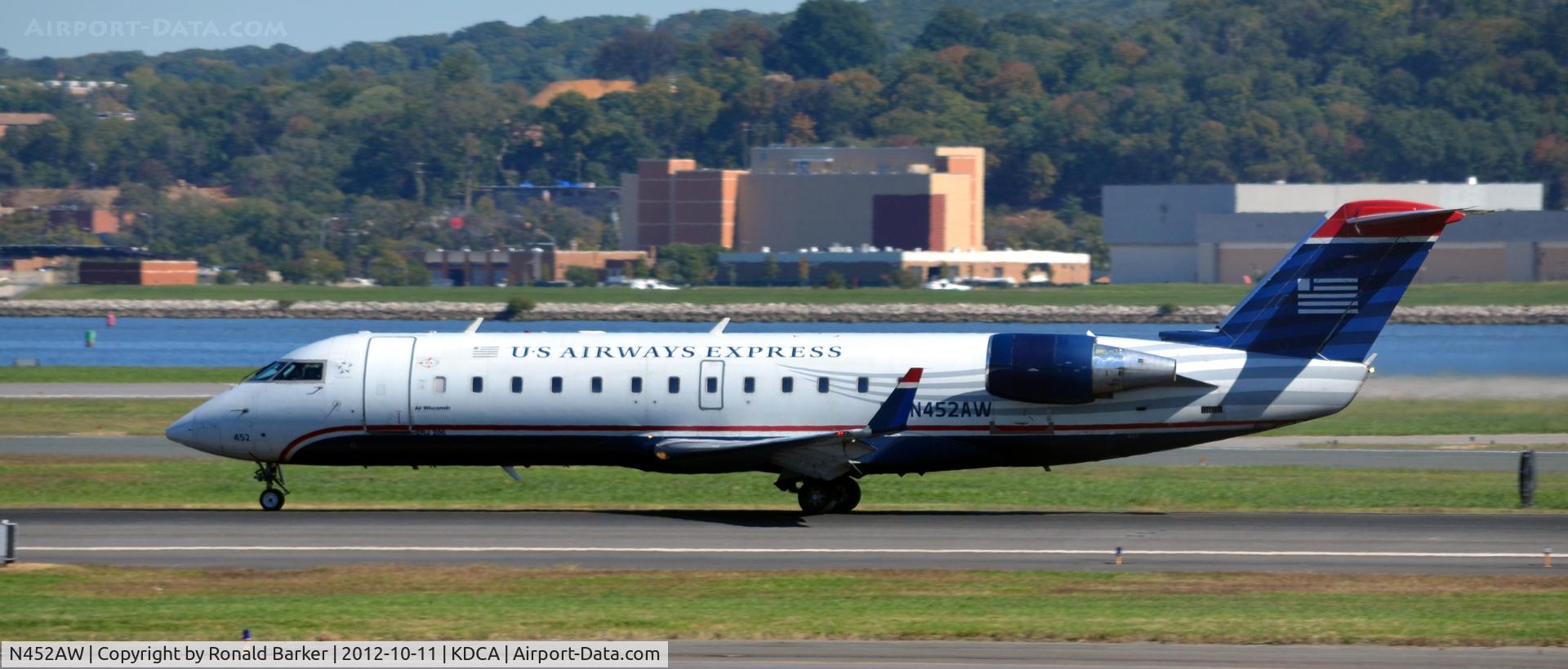 N452AW, 2003 Bombardier CRJ-200LR (CL-600-2B19) C/N 7835, Takeoff DCA