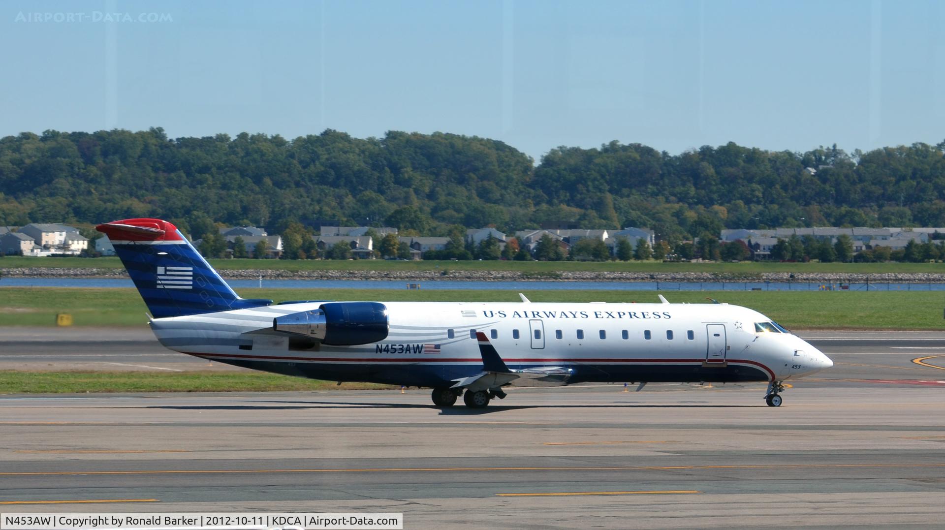 N453AW, 2003 Bombardier CRJ-200LR (CL-600-2B19) C/N 7838, Taxi DCA