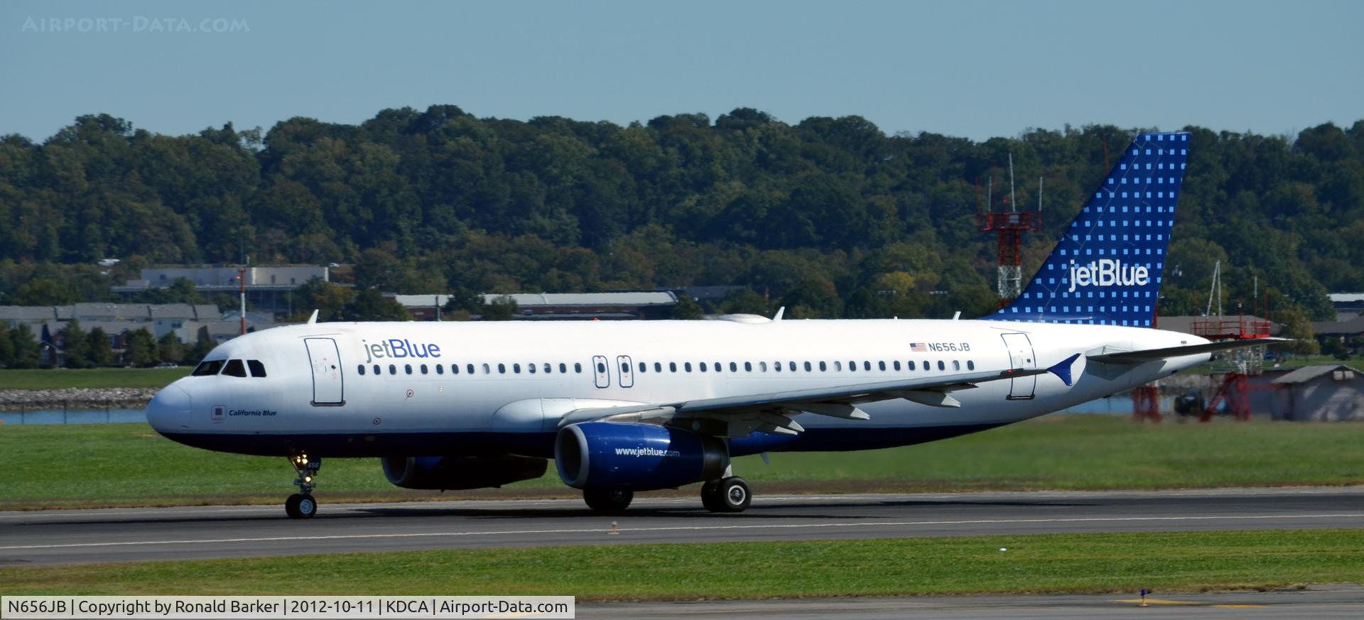 N656JB, 2007 Airbus A320-232 C/N 3091, Takeoff DCA