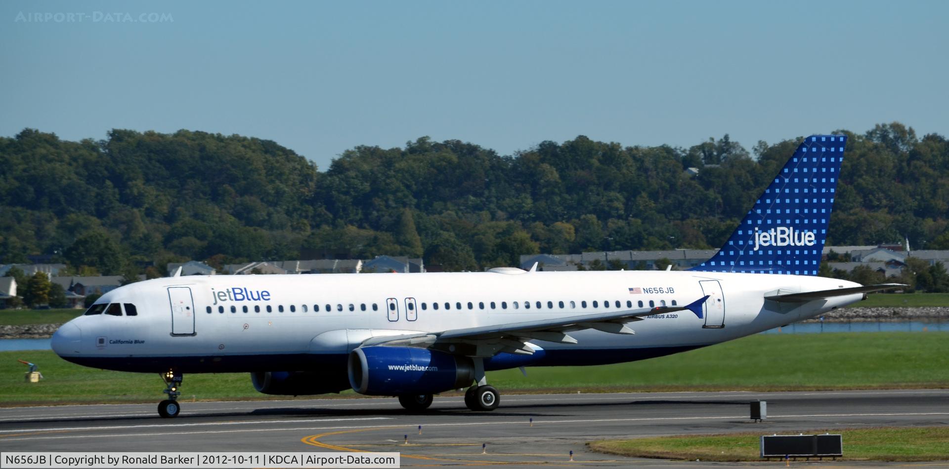 N656JB, 2007 Airbus A320-232 C/N 3091, Takeoff DCA