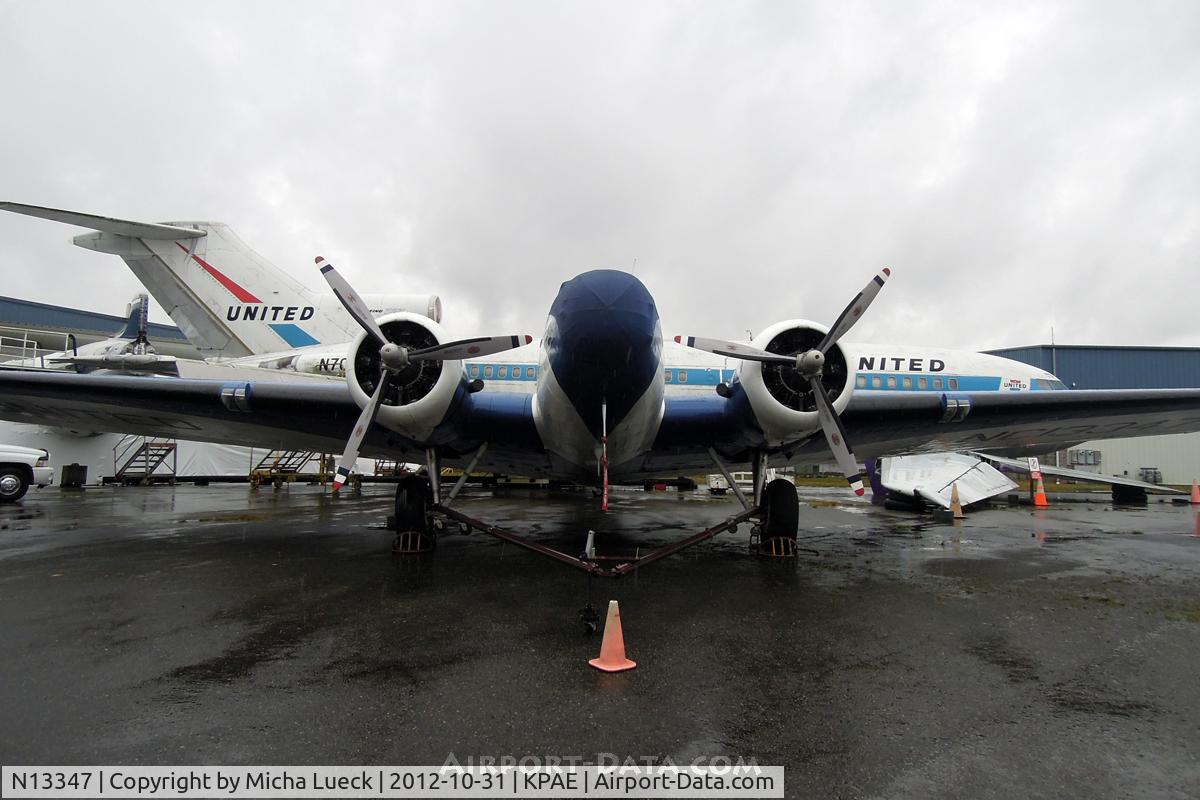 N13347, 1933 Boeing 247D C/N 1729, At the Museum of Flight Restoration Center, Everett