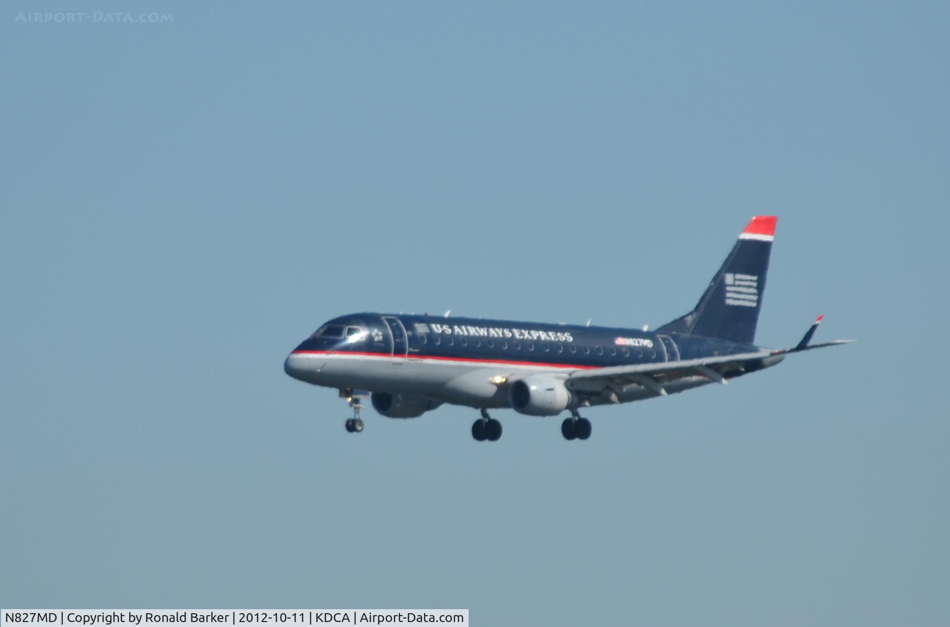 N827MD, 2005 Embraer 170SU (ERJ-170-100SU) C/N 17000047, Landing DCA