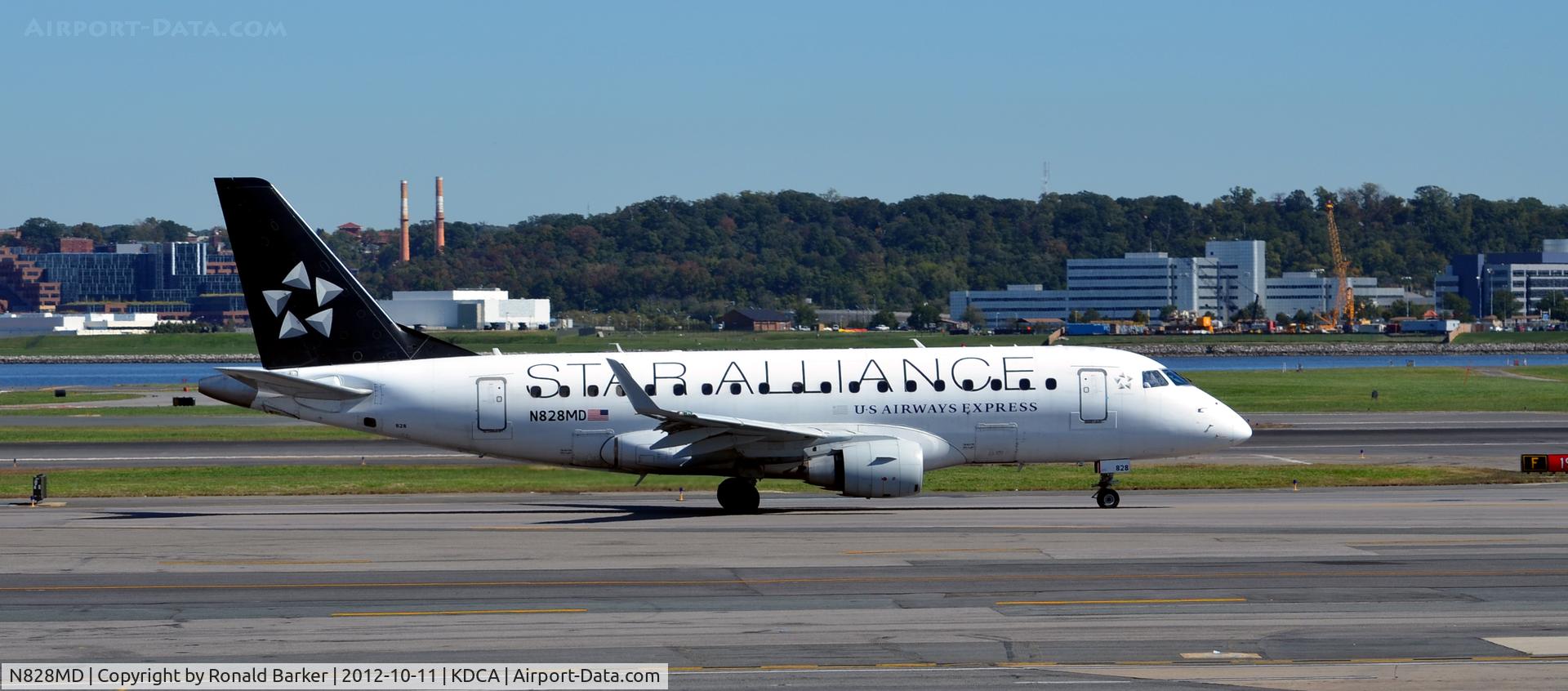 N828MD, 2005 Embraer 170SU (ERJ-170-100SU) C/N 17000048, Taxi DCA