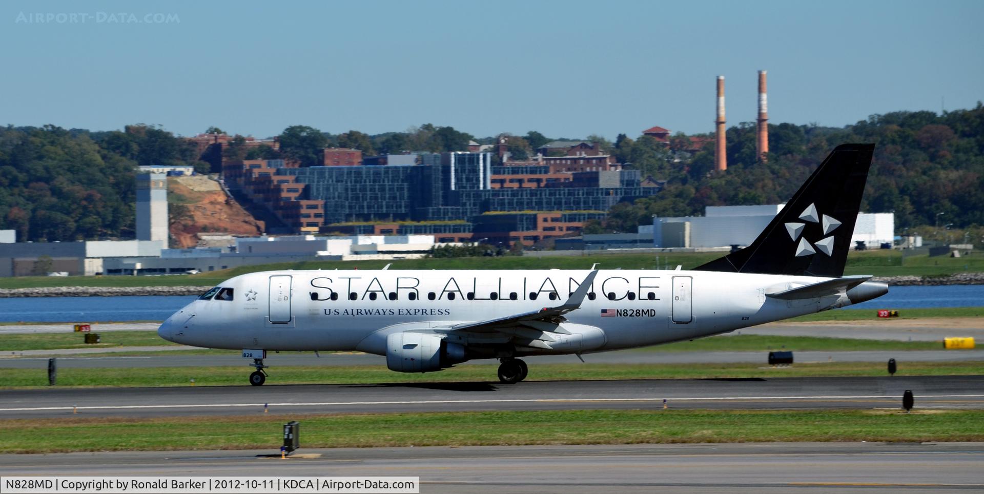 N828MD, 2005 Embraer 170SU (ERJ-170-100SU) C/N 17000048, Takeoff DCA