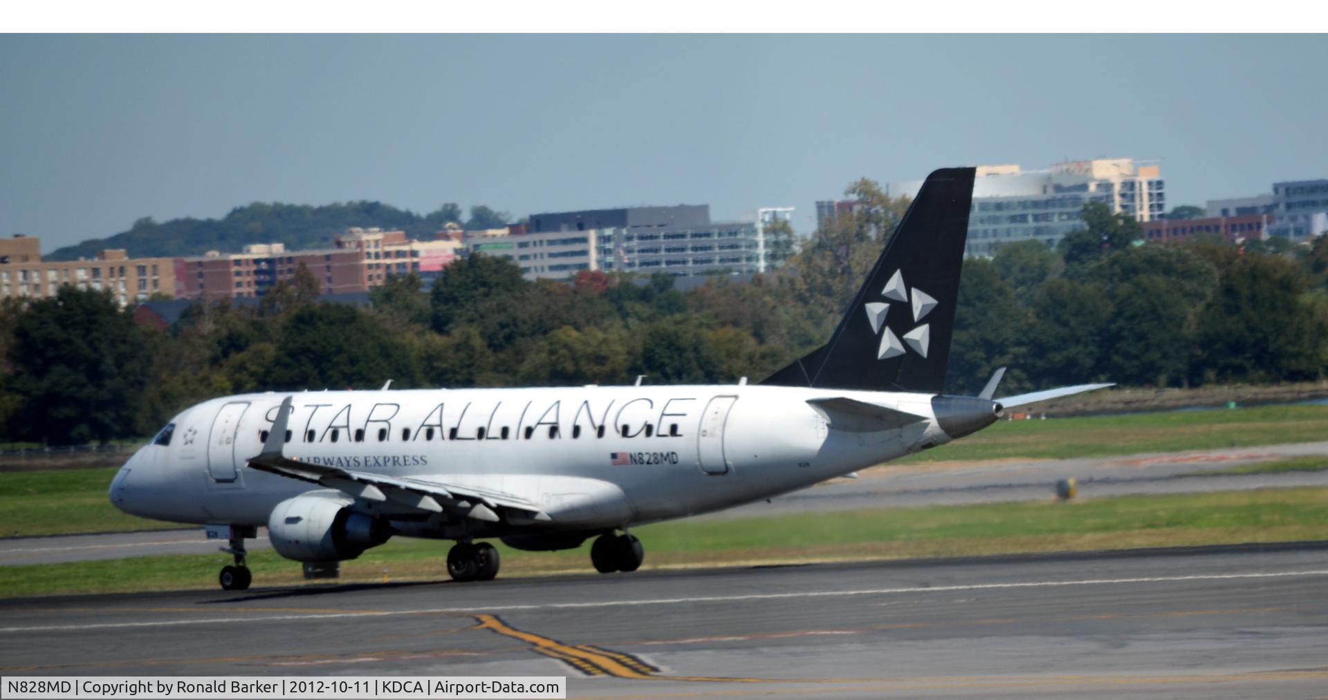 N828MD, 2005 Embraer 170SU (ERJ-170-100SU) C/N 17000048, Takeoff DCA