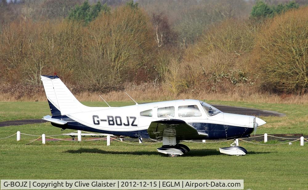 G-BOJZ, 1979 Piper PA-28-161 Cherokee Warrior II C/N 28-7916223, Ex: N2113J > G-BOJZ - Originally owned to, Southernair Ltd in March 1988 and currently trading as, Falcon Flying Services in September 2000.