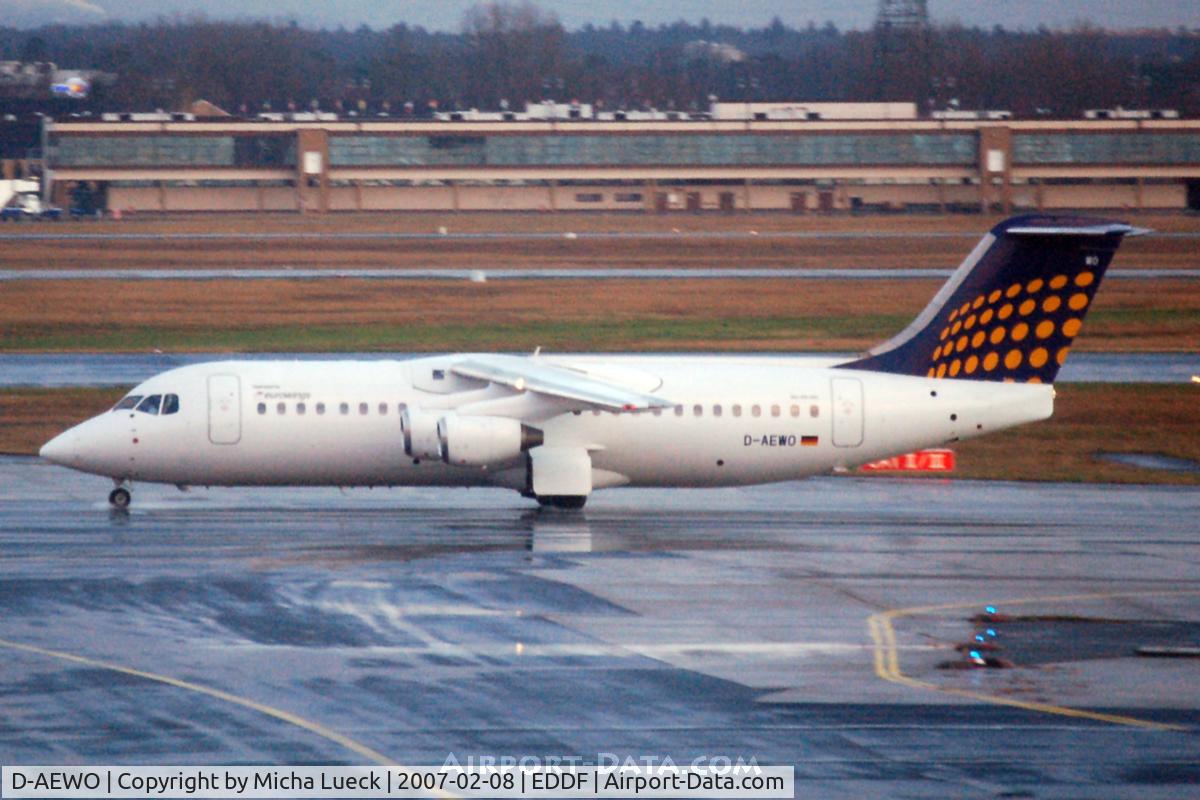 D-AEWO, 1990 British Aerospace BAe.146-300 C/N E3162, At Frankfurt