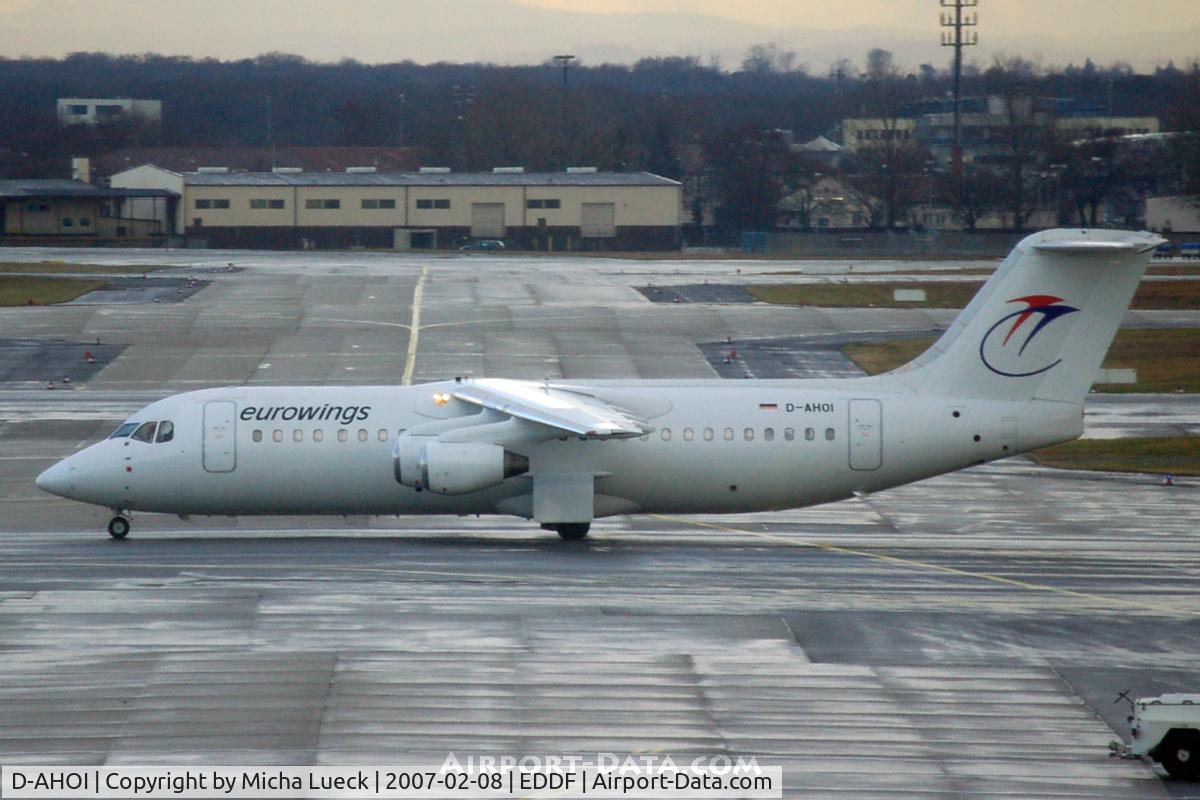 D-AHOI, 1990 British Aerospace BAe.146-300A C/N E3187, At Frankfurt