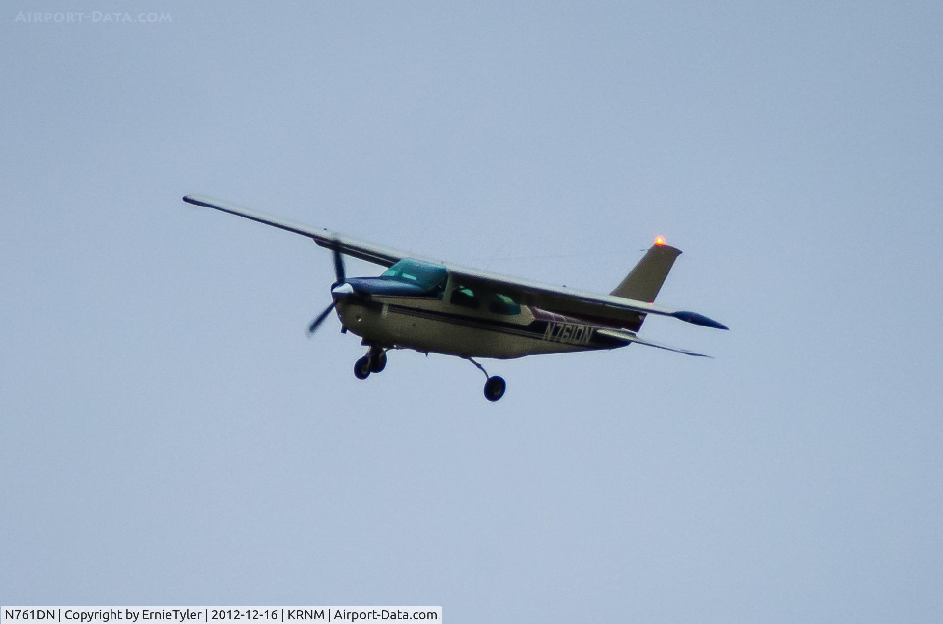 N761DN, 1977 Cessna T210M Turbo Centurion C/N 21062175, A shot on approach to Ramona Airport as it passed over Rangeland Rd and the Ramona Grasslands.