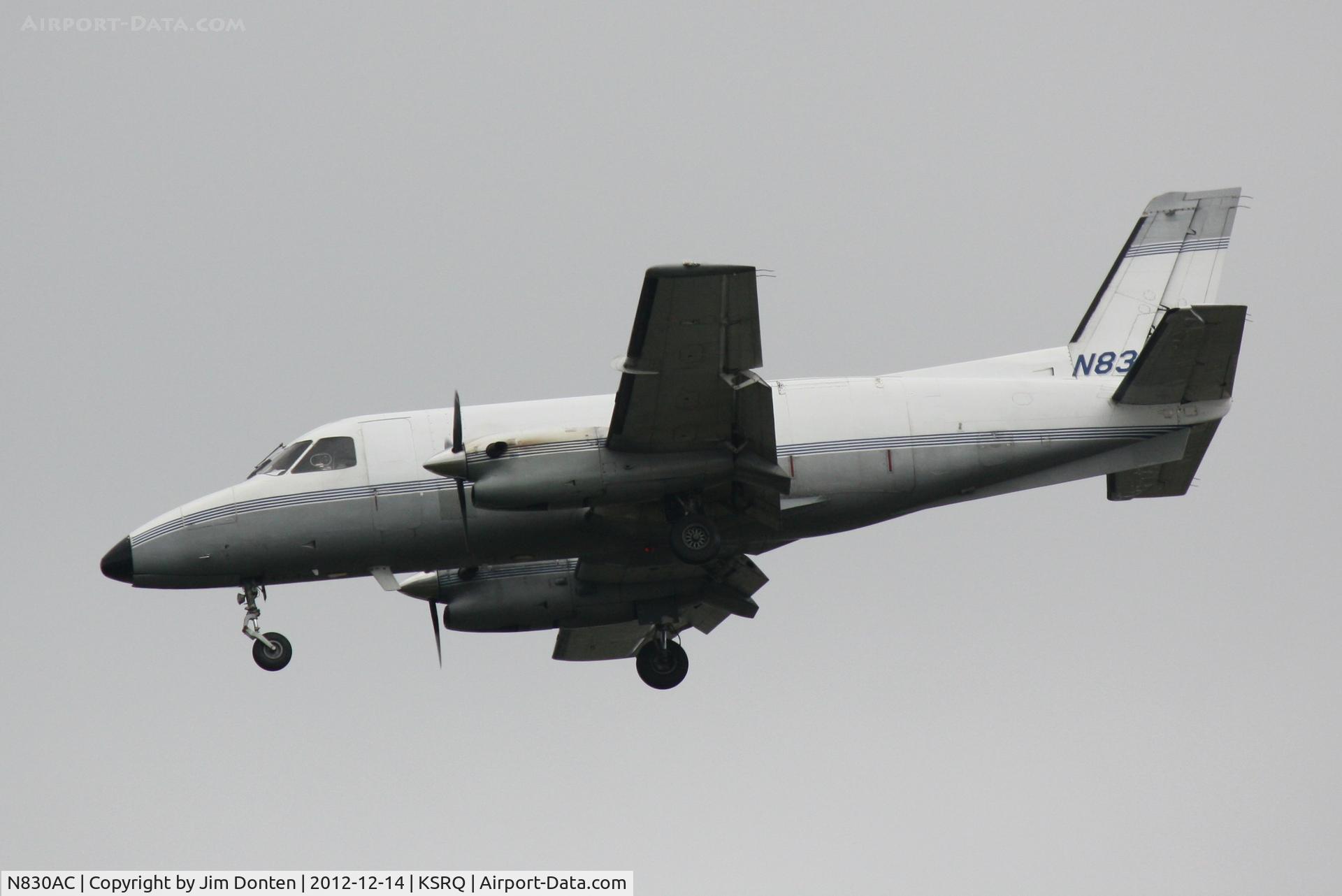 N830AC, 1979 Embraer EMB-110P1 Bandeirante C/N 110 205, Embraer EMB-110 Bandeirante (N830AC) arrives at Sarasota-Bradenton International Airport following a flight from La Isabela International Airport