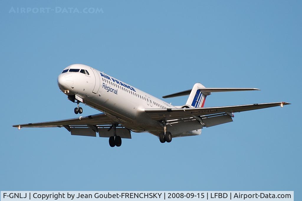 F-GNLJ, 1991 Fokker 100 (F-28-0100) C/N 11344, landing 23 from Marseille
