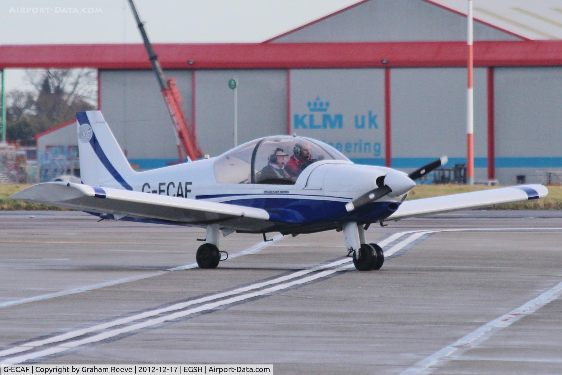 G-ECAF, 2000 Robin HR-200-120B C/N 345, Just landed.