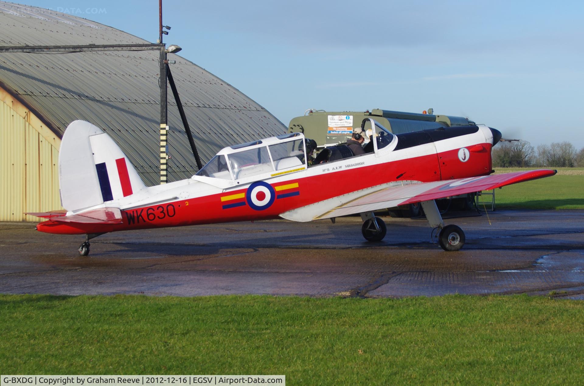 G-BXDG, 1950 De Havilland DHC-1 Chipmunk T.10 C/N C1/0644, Getting ready to depart.