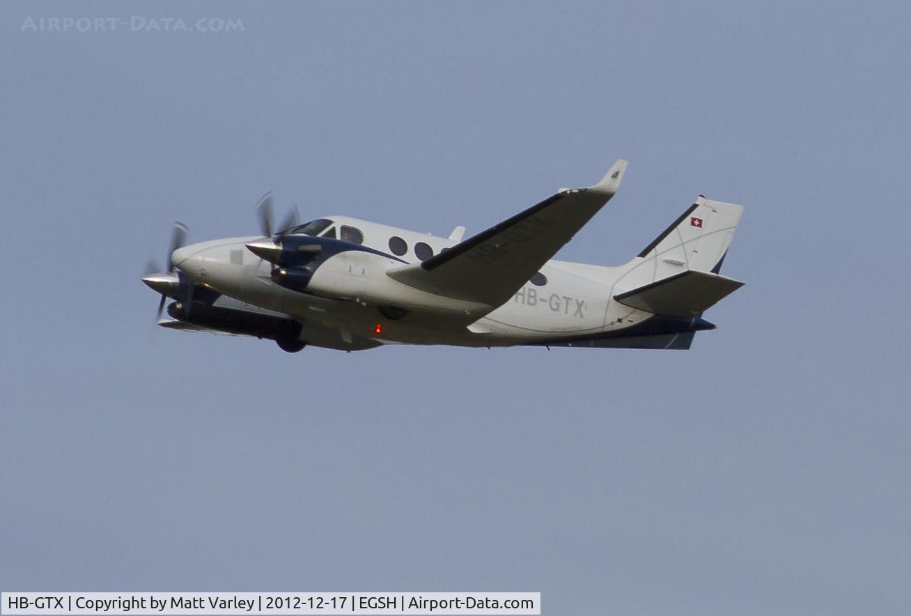 HB-GTX, 2011 Hawker Beechcraft C90GTI King Air C/N LJ-2032, Departing EGSH.