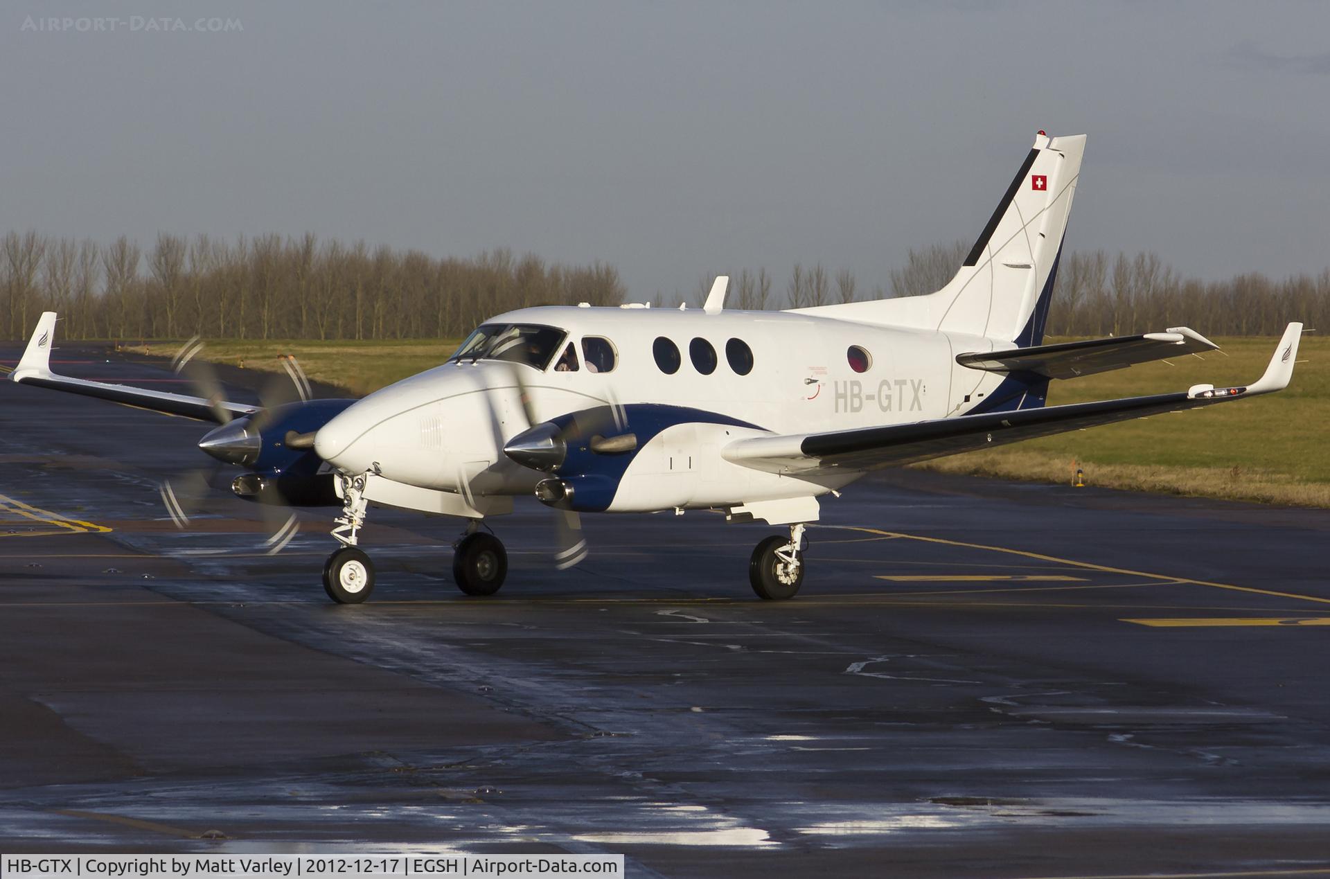 HB-GTX, 2011 Hawker Beechcraft C90GTI King Air C/N LJ-2032, Arriving at SaxonAir.