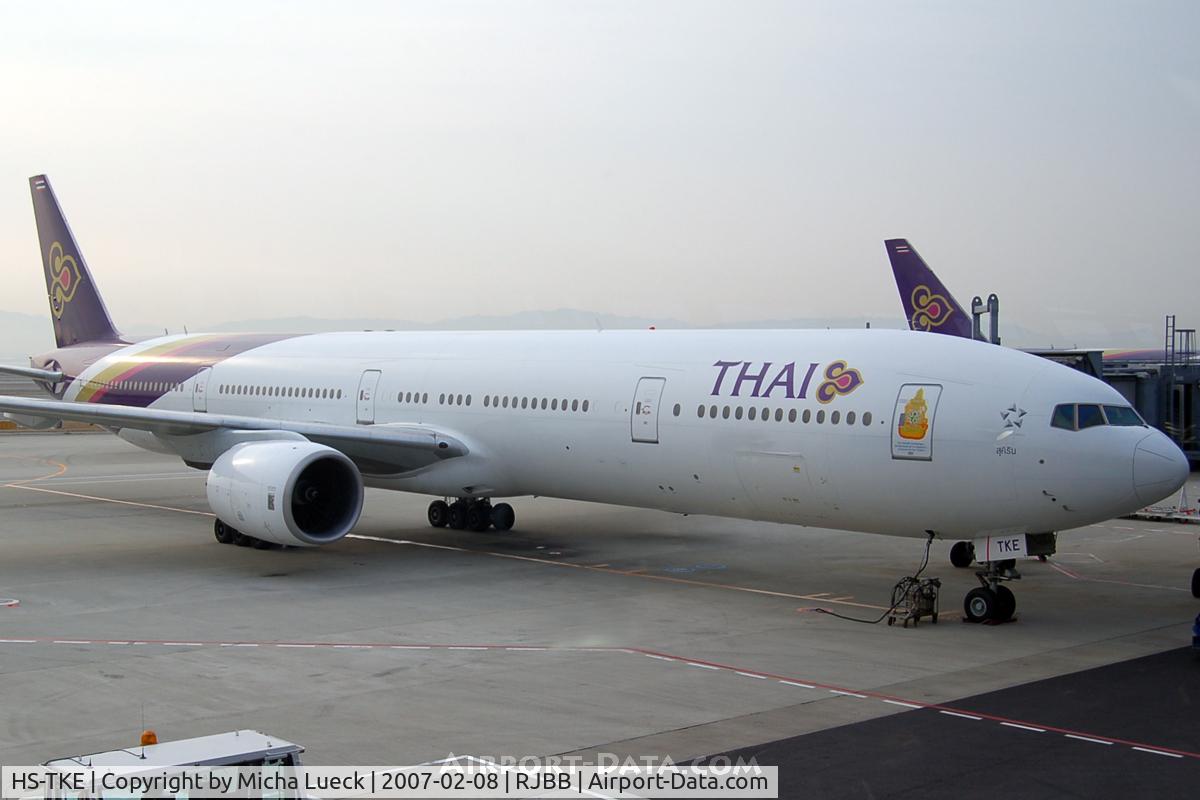 HS-TKE, 2000 Boeing 777-3D7 C/N 29213, At Kansai