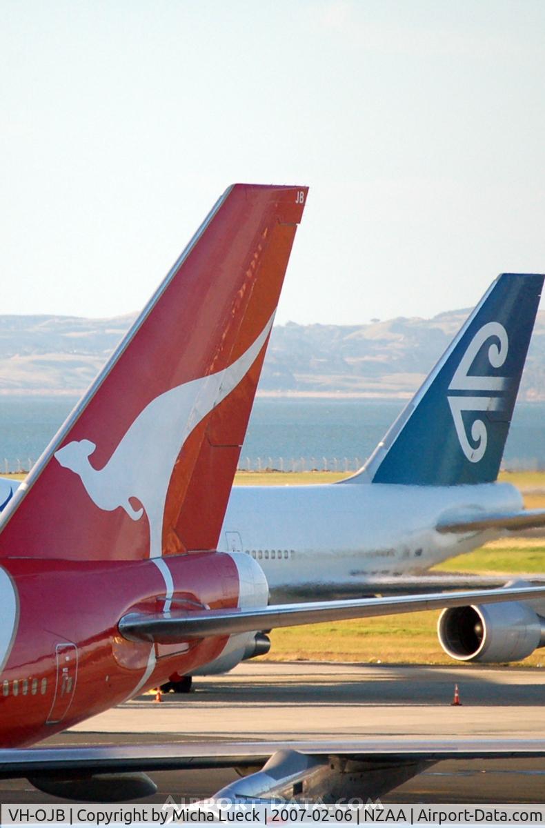 VH-OJB, 1989 Boeing 747-438 C/N 24373, Soon to be history: NZ has only two B744 left, and QF doesn't offer regular B744 services to AKL any longer