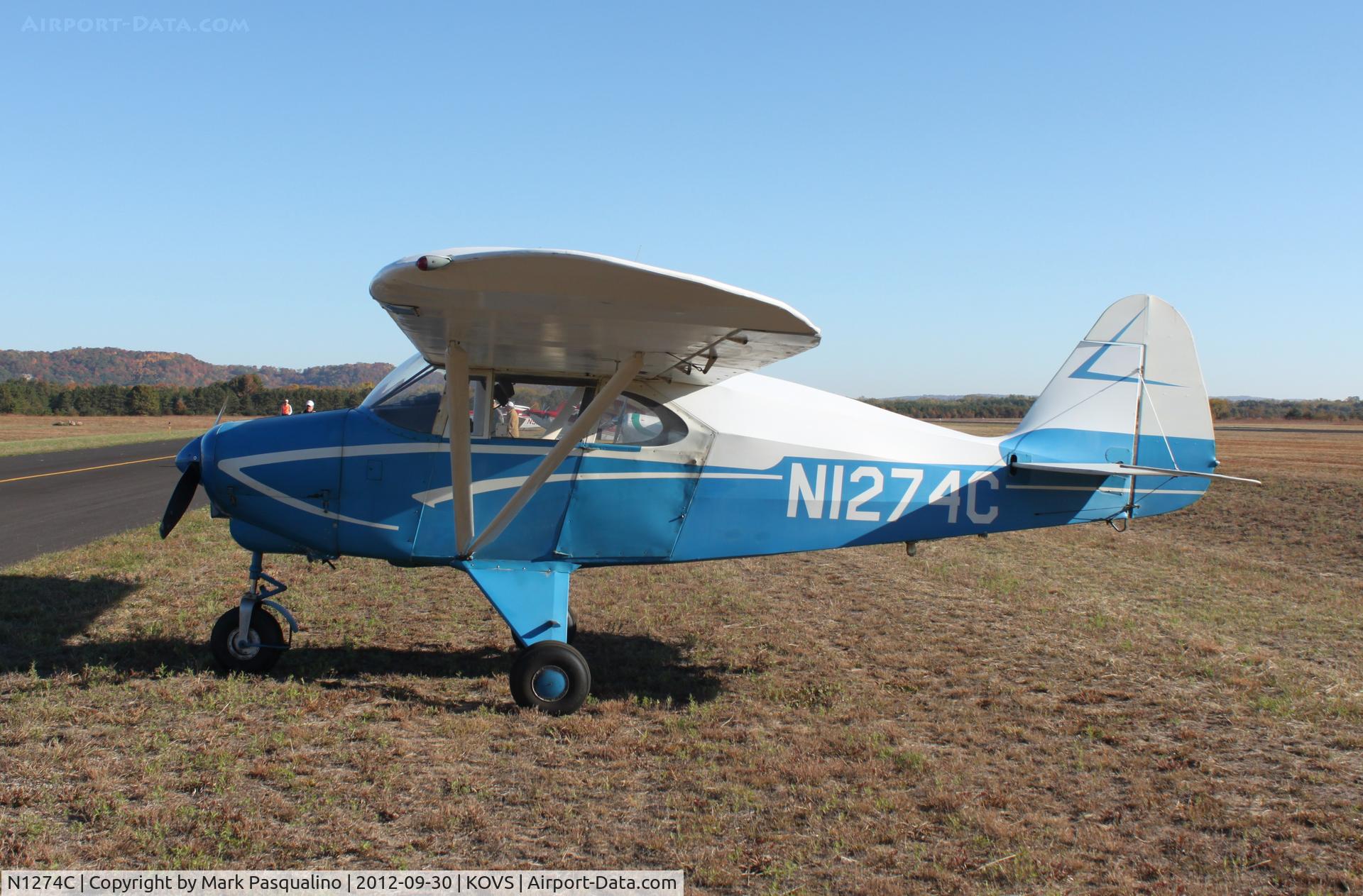 N1274C, 1953 Piper PA-22-135 Tri-Pacer C/N 22-1073, Piper PA-22-135