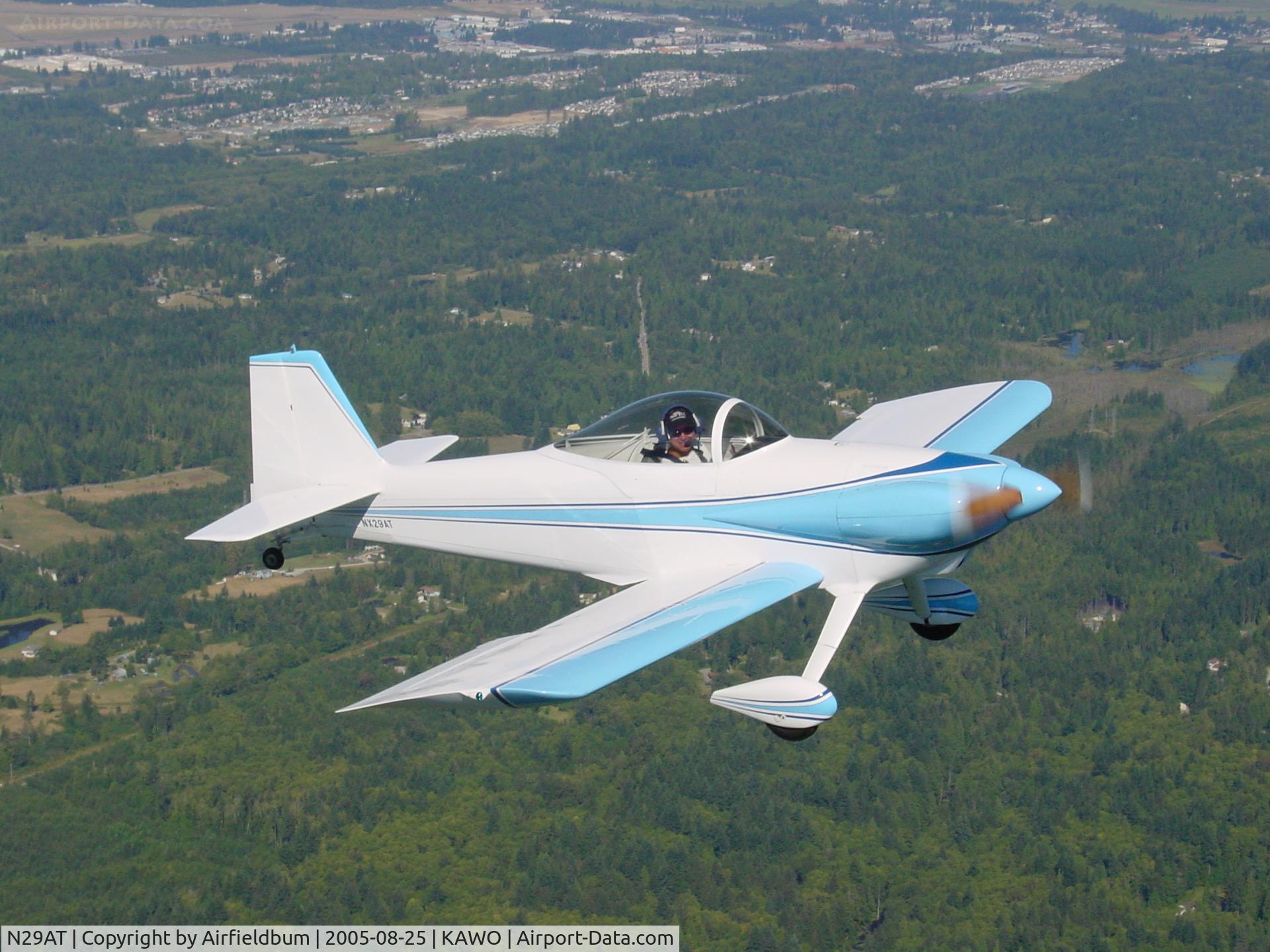 N29AT, 1982 Vans RV-3 C/N 2, Ferry Flight from Arlington WA to Tennessee. 
Arlington airport visible in upper left.