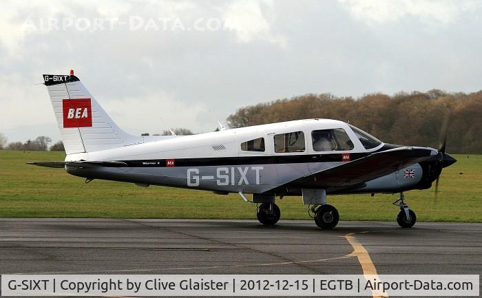 G-SIXT, 1988 Piper PA-28-161 Cherokee Warrior II C/N 2816056, Ex: N9141H > G-BSSX > G-SIXT - Originally owned to, Airpart Supply Ltd in September 1990 as G-BSSX currently with, Airways Aero Associations since February 2008 as G-SIXT. With Booker Aircraft Leasing Ltd since January 2012.
