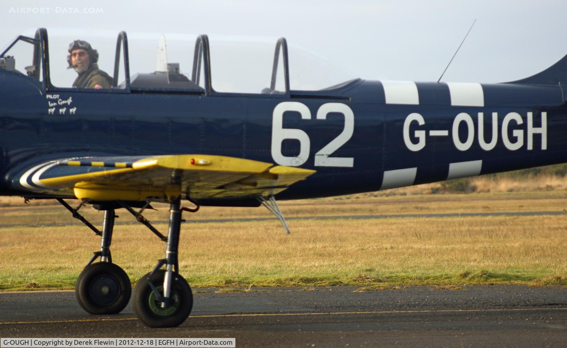 G-OUGH, 1987 Bacau Yak-52 C/N 877404, Seen at EGFH, visiting EGDX resident.