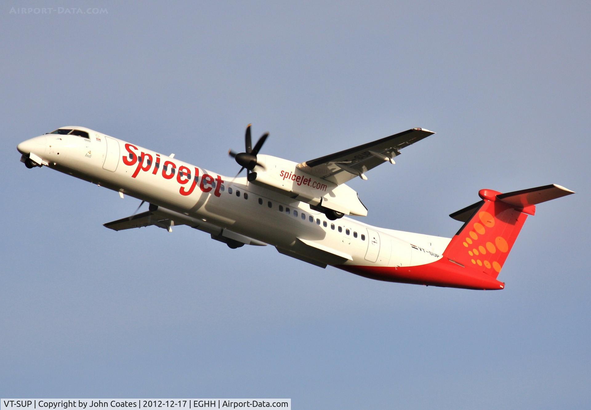 VT-SUP, 2012 Bombardier DHC-8-402 Dash 8 C/N 4412, Departing BOH to Malta on delivery flight
