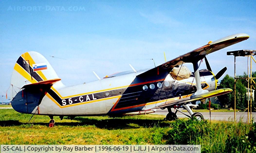S5-CAL, 1978 Antonov An-2R C/N 1G178-53, Antonov An-2R [1G178-53] (Falcon Air) Ljubljana~S5 19/06/1996. After becoming HA-MKK this was written off when it crashed into a hillside near  Trbovijie Slovenia and was destroyed by fire on 2008-01-11.