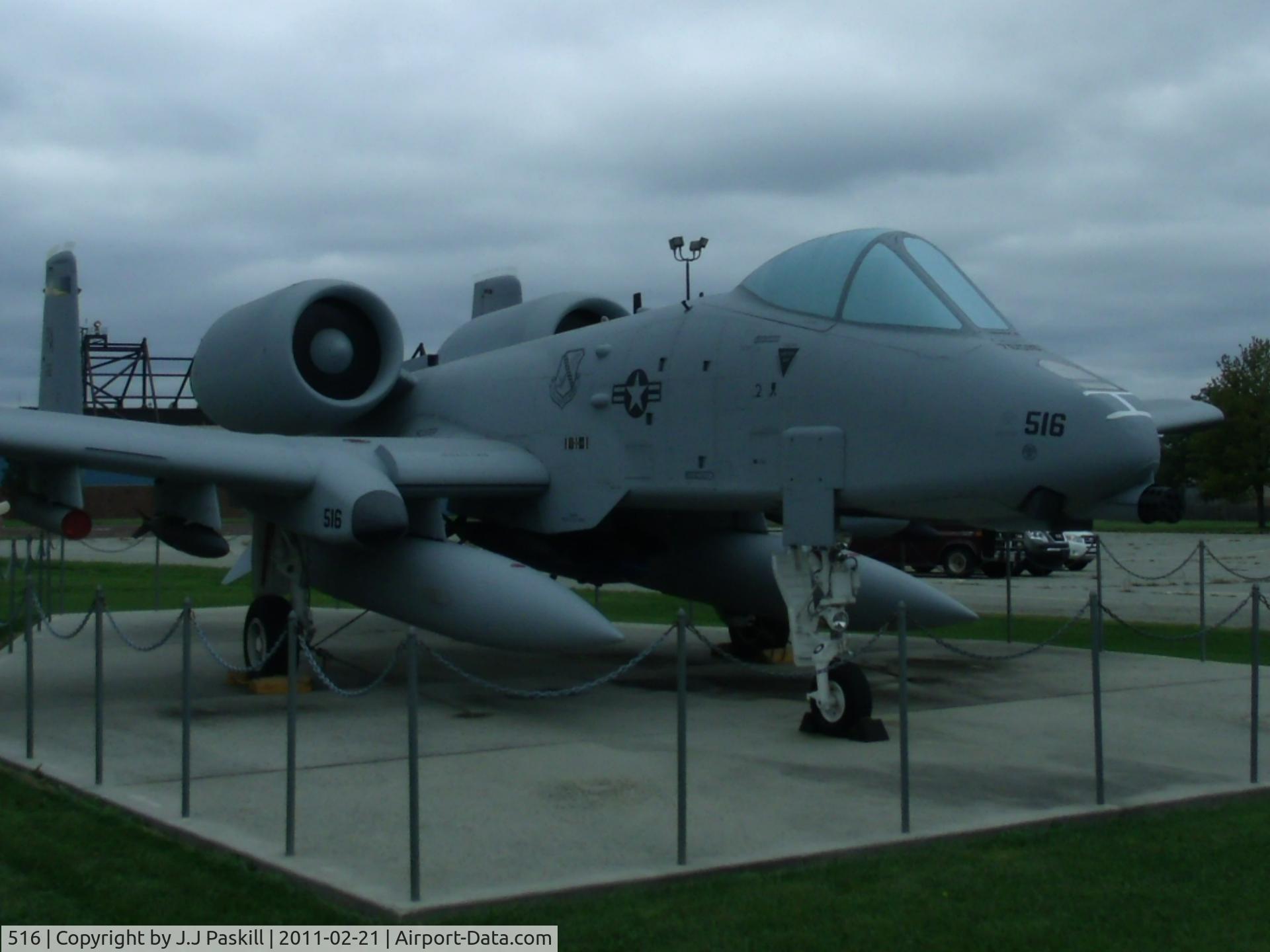 76-0516, 1976 Fairchild Republic A-10A Thunderbolt II C/N A10-0063, Side View of A-10 # 76516