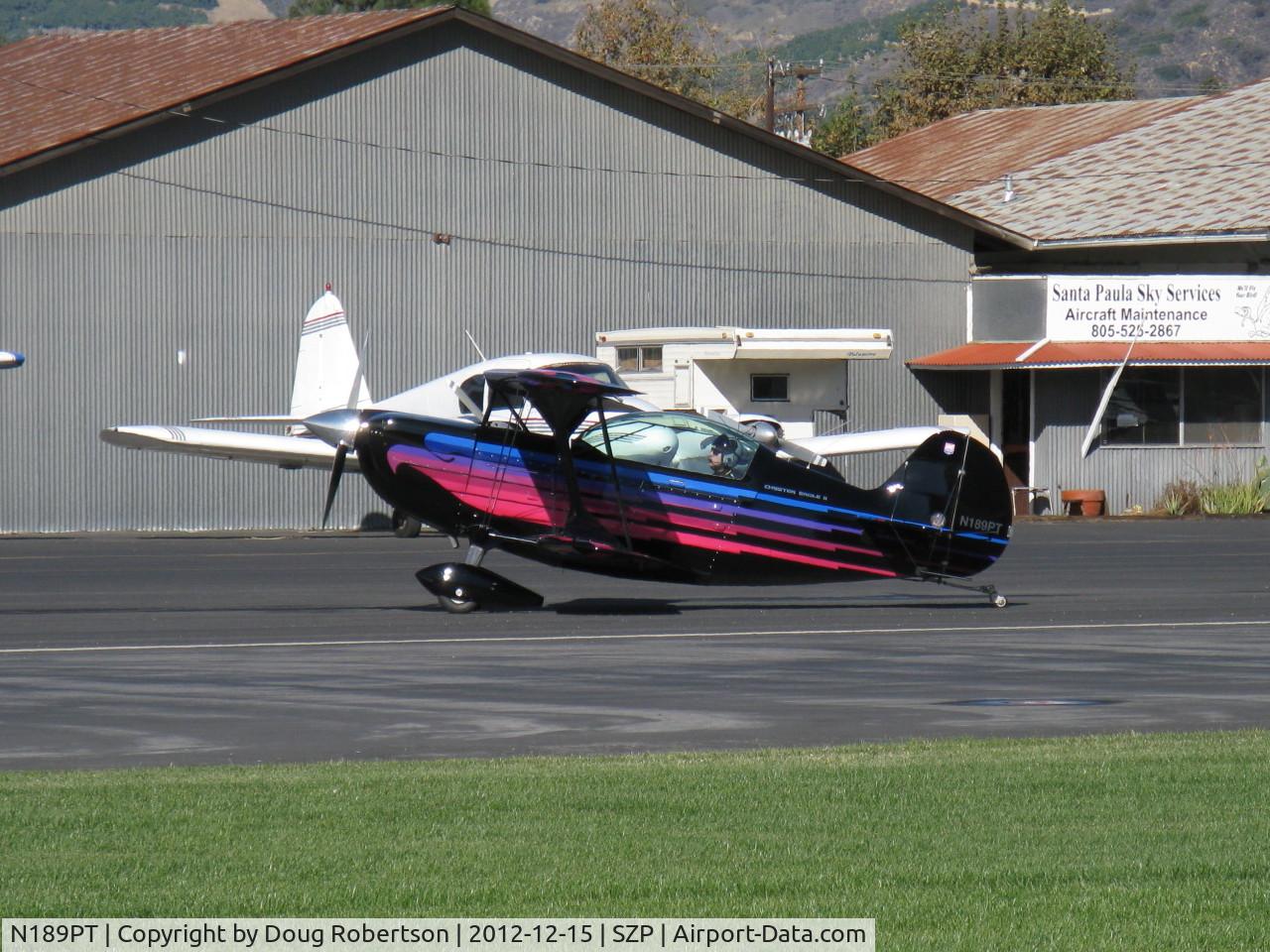 N189PT, 1993 Christen Eagle II C/N CIAGLIA 0001, 1993 Ciaglia/Haines CHRISTEN EAGLE II, Lycoming IO-360 A&C 200 Hp, taxi off the active