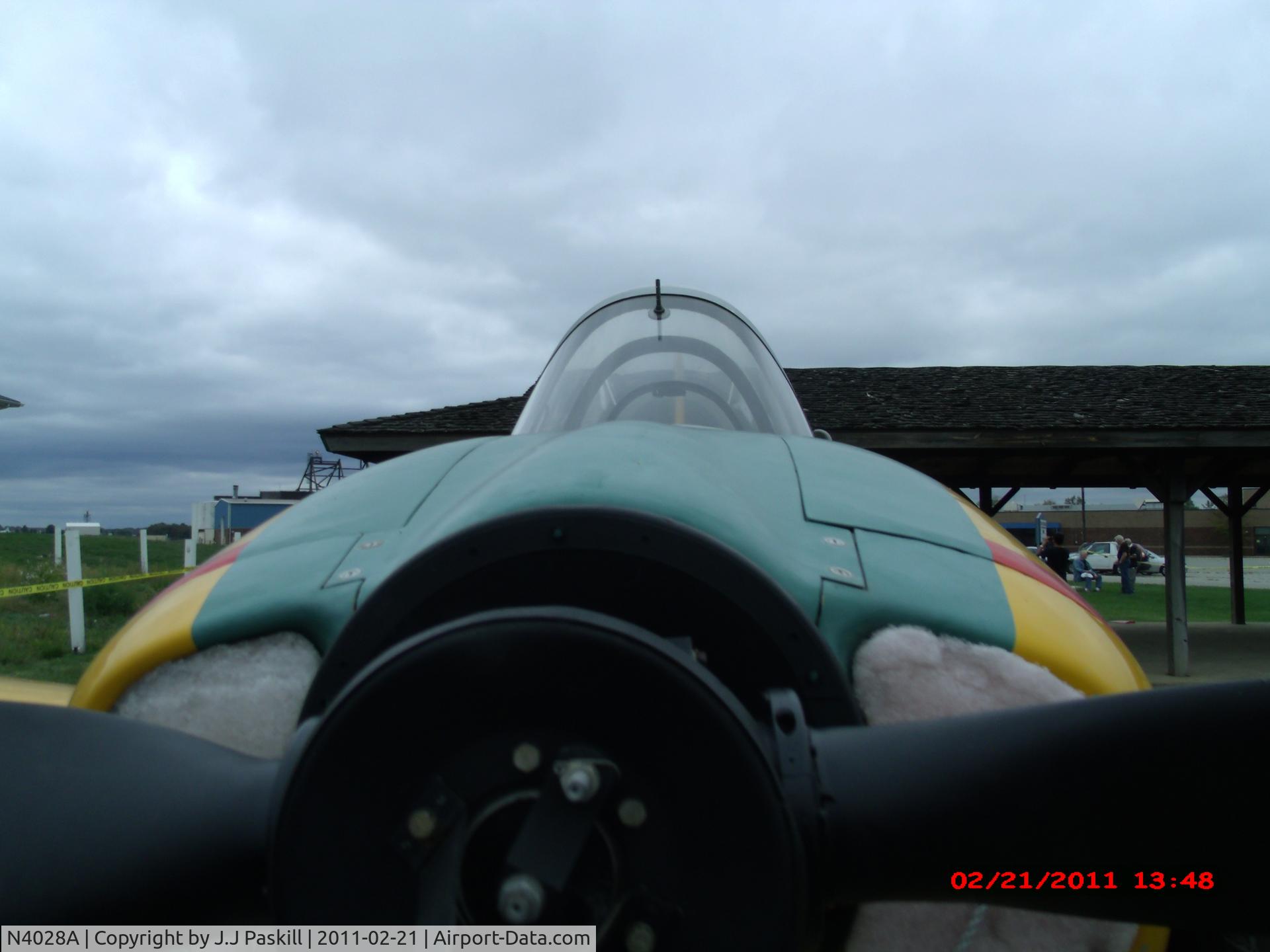 N4028A, 1961 Beech D-45 Mentor C/N BG-297, Front view - Close up