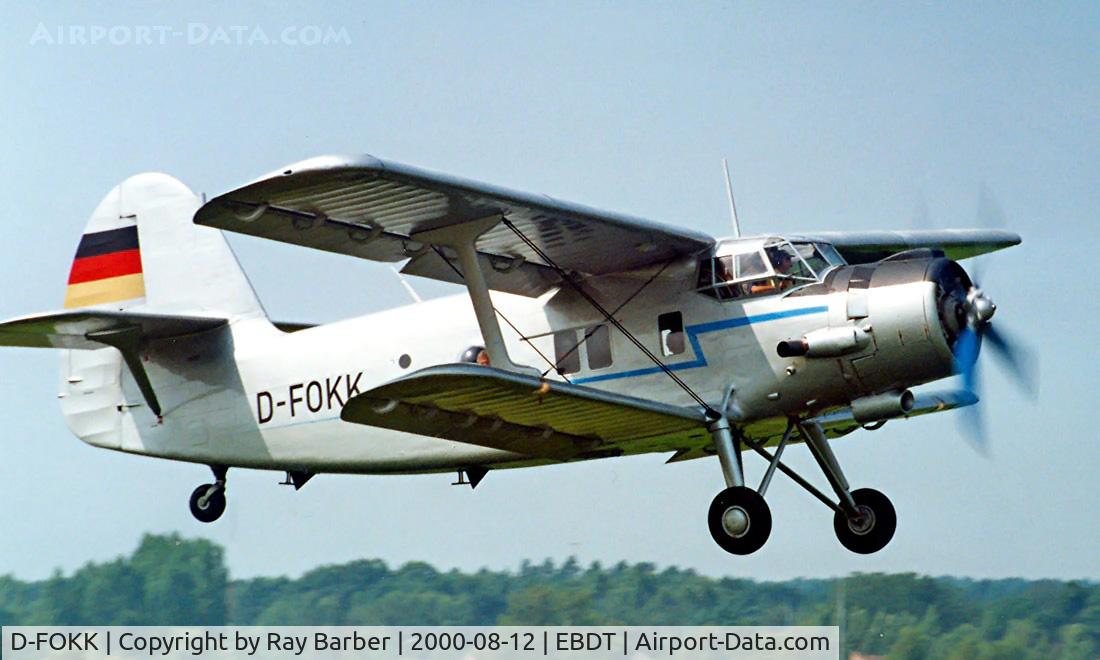 D-FOKK, Antonov An-2 C/N 19547304, Antonov An-2T [19547304] Shaffen-Deist~OO 12/08/2000