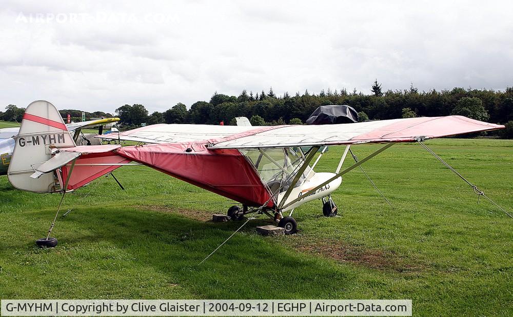 G-MYHM, 1993 Cyclone Airsports AX3/503 C/N C 2103068, Originally in private hands in December 1992. Currently with and a trustee of, G-MYHM Group since 2008