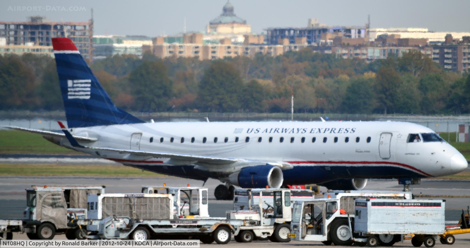N108HQ, 2007 Embraer 175LR (ERJ-170-200LR) C/N 17000166, Taxi DCA