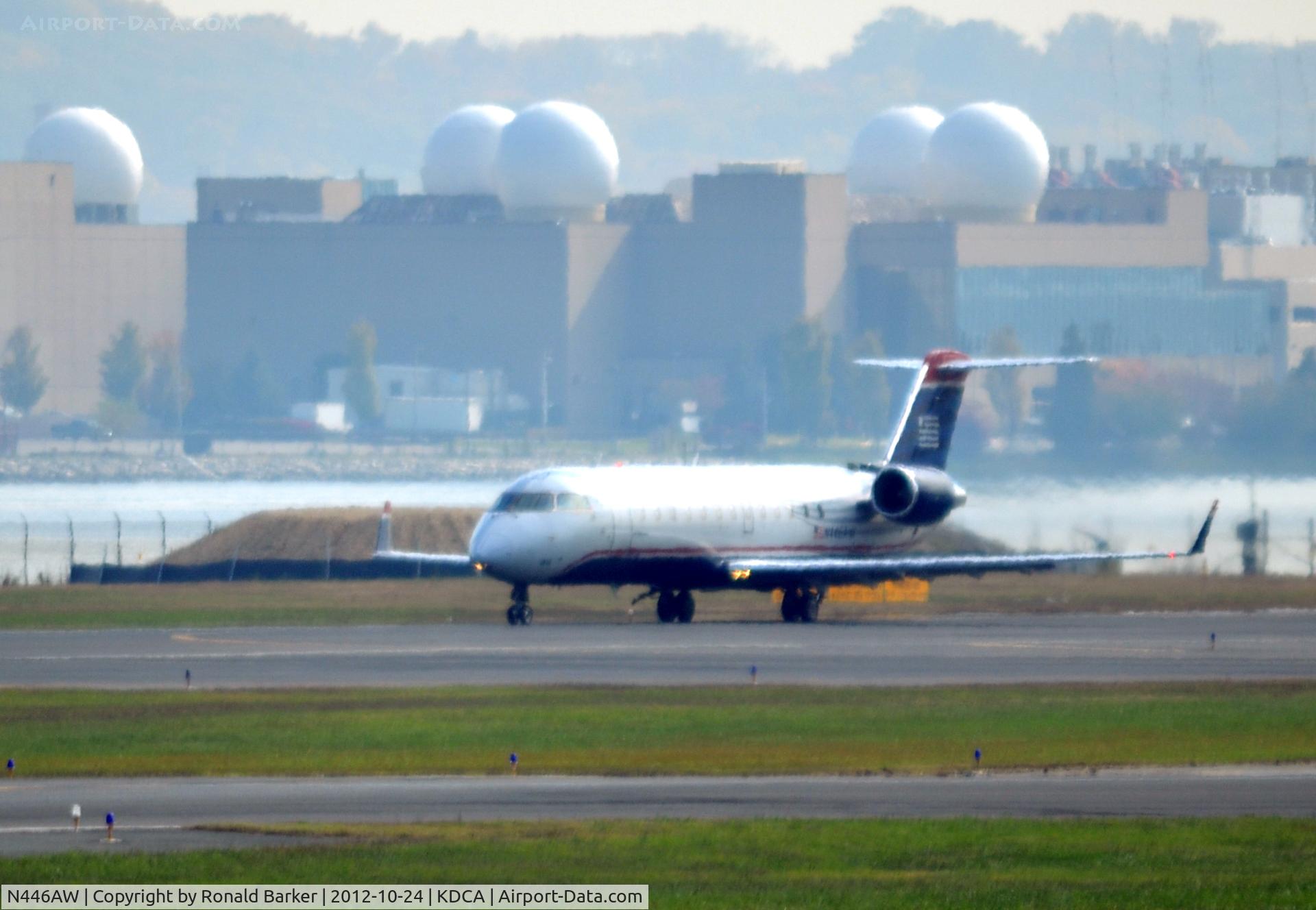 N446AW, 2003 Canadair CRJ-200LR (CL-600-2B19) C/N 7806, Takeoff DCA