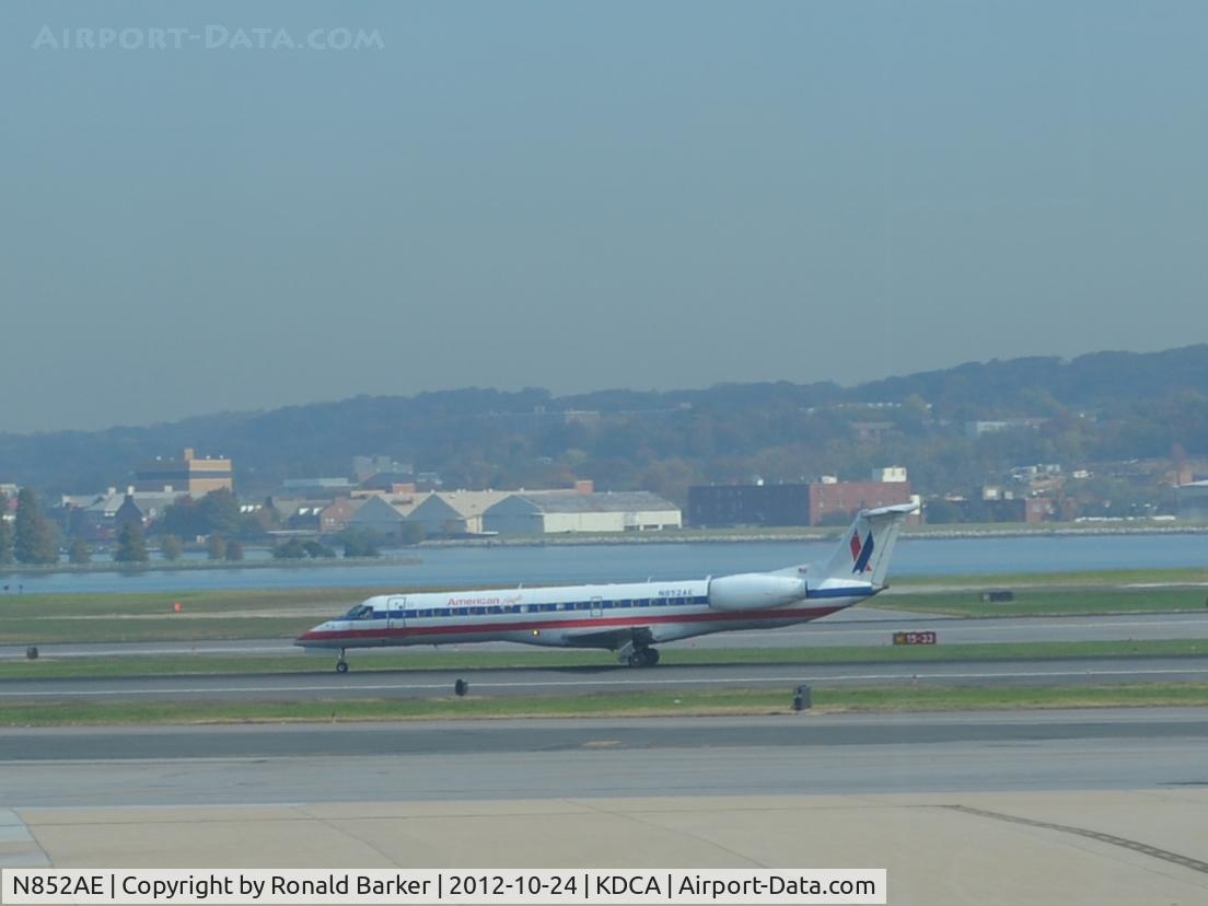 N852AE, 2003 Embraer ERJ-140LR (EMB-135KL) C/N 145736, Takeoff DCA