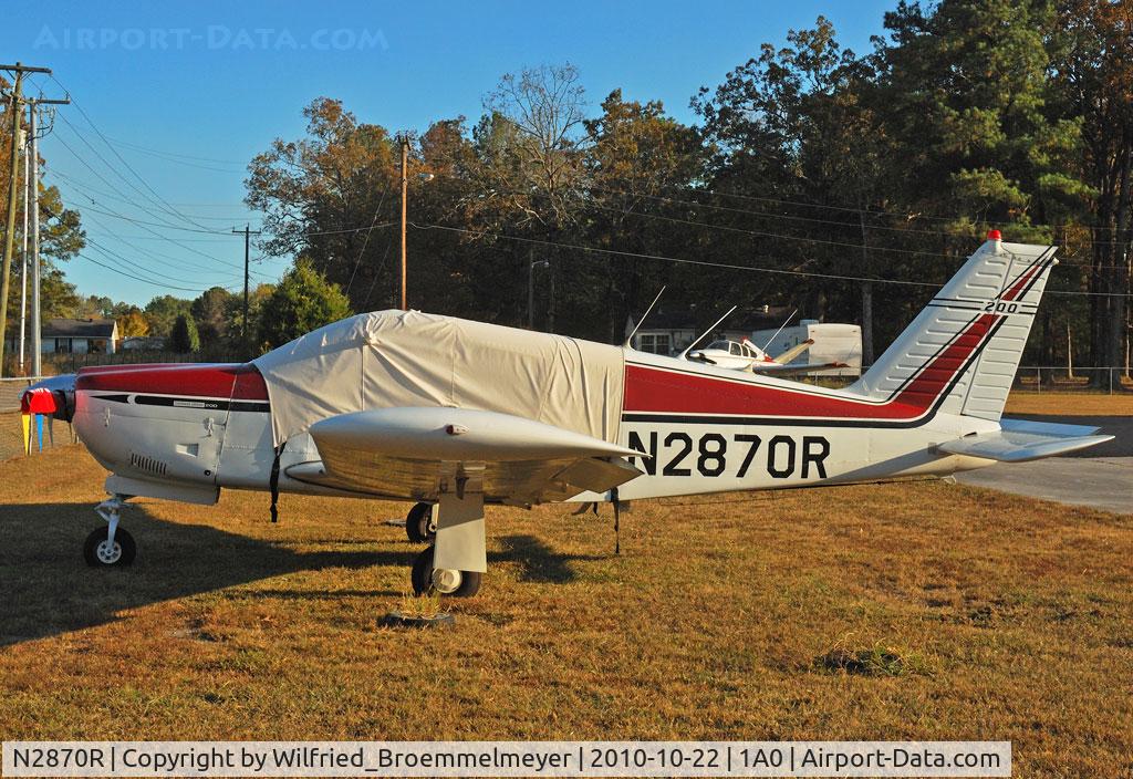 N2870R, 1969 Piper PA-28R-200 Cherokee Arrow C/N 28R-35311, First evening at Chattanooga and found this nice little airfield. Parked here was this bird.