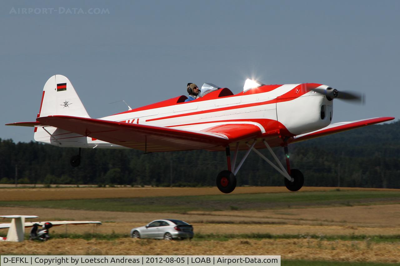 D-EFKL, 1941 Klemm Kl-35D C/N 1853, back for landing