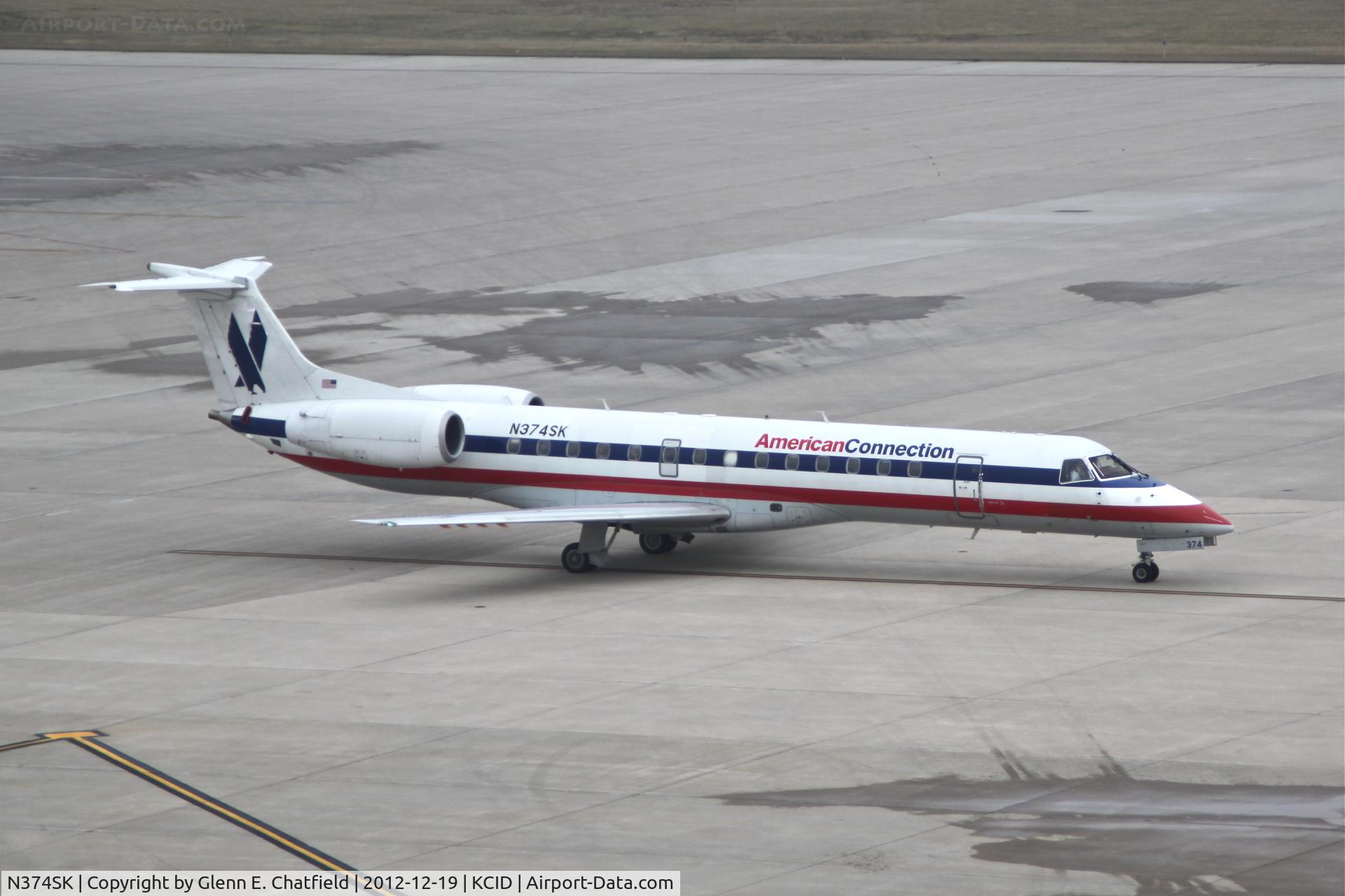 N374SK, 2001 Embraer ERJ-140LR (EMB-135KL) C/N 145544, Taxiing to Runway 9 for departure