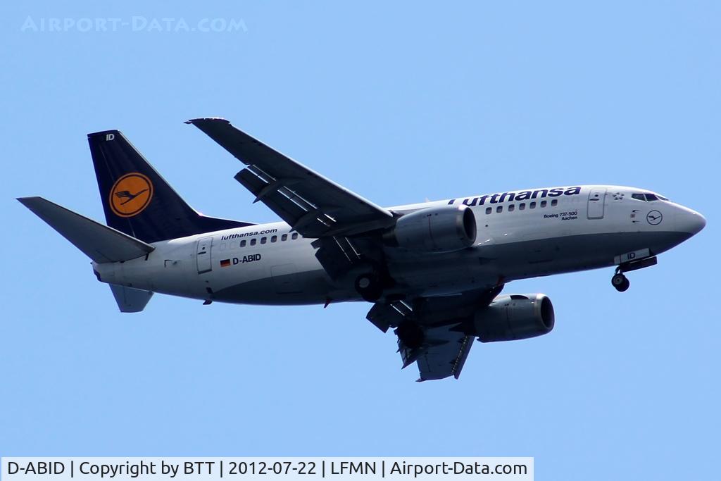 D-ABID, 1990 Boeing 737-530 C/N 24818, In approach above the port of NICE