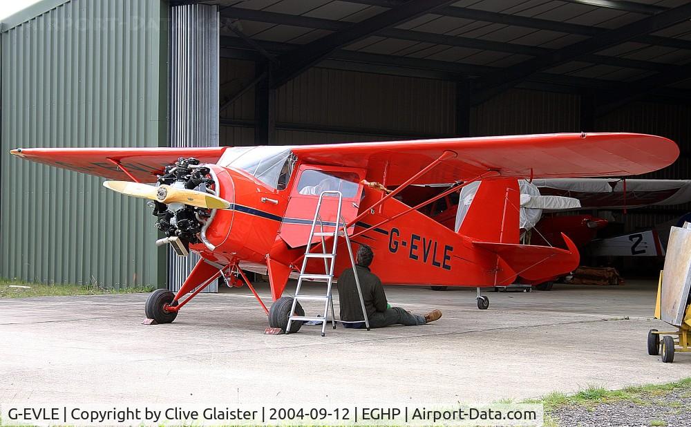 G-EVLE, 1939 Rearwin 8125 Cloudster C/N 803, Ex: NC25403 > N25403 > G-BVLK > G-EVLE - Originally owned in private hands in April 1994 as G-BVLK, currently owned in private hands since April 2003 as G-EVEL