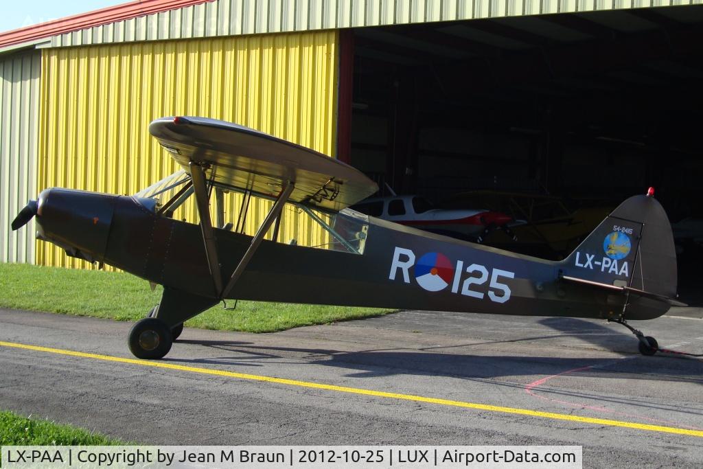 LX-PAA, 1954 Piper L-21B Super Cub (PA-18-135) C/N 18-3815, Airplane ex Netherlands Air Force with original painting, registration & markings. Maintained in excellent condition and still flying regularly.