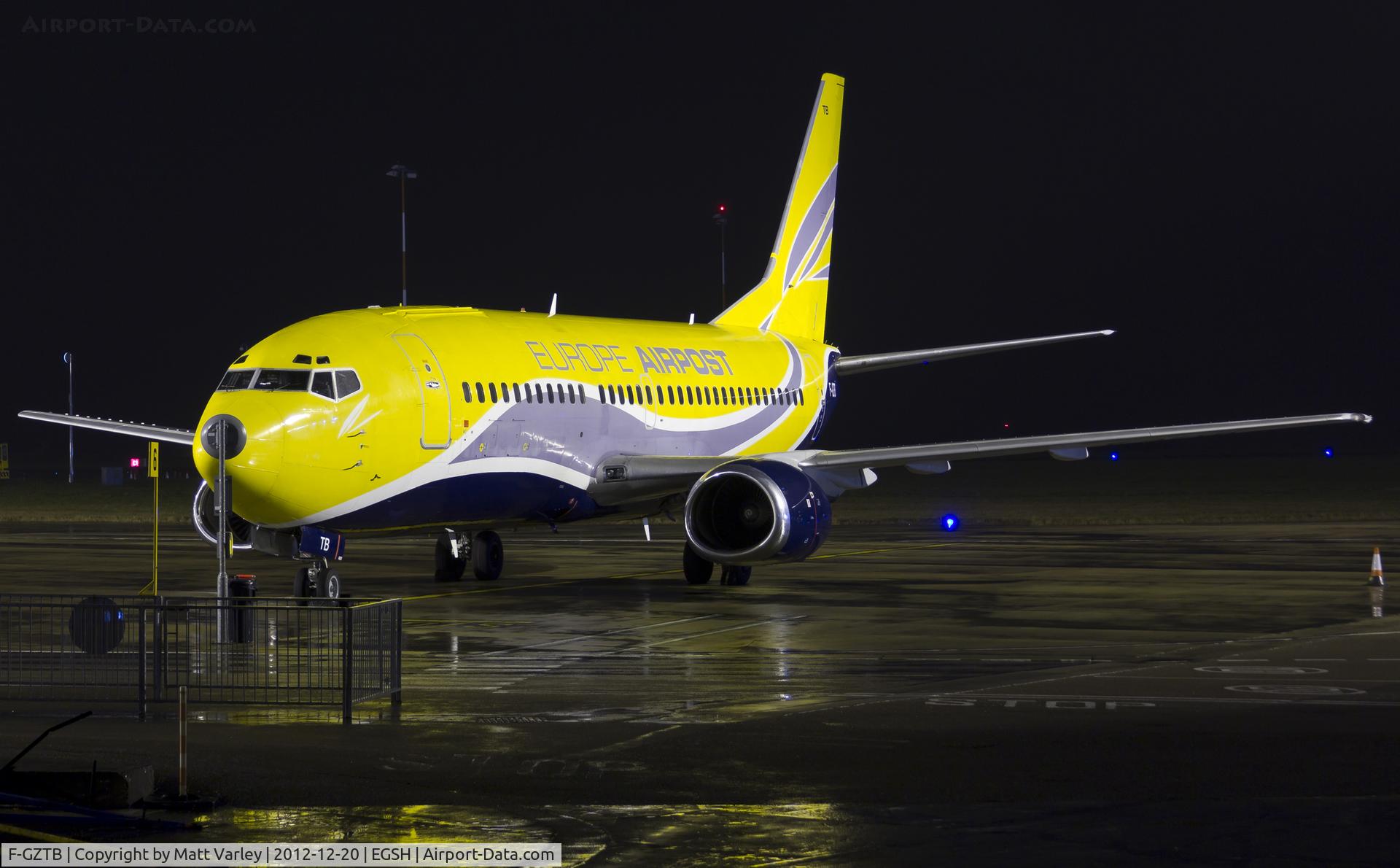 F-GZTB, 1999 Boeing 737-33V C/N 29336, Sat on stand 6 after arriving for spray by Air Livery.