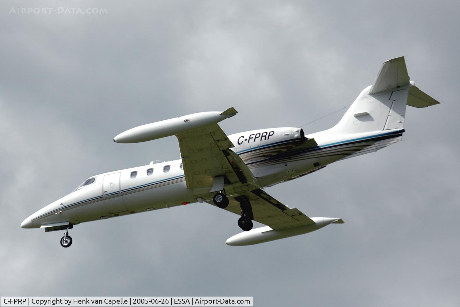 C-FPRP, 1981 Learjet 35A C/N 390, Learjet 35A of Skyservice Air Ambulance from Canada approaching Stockholm Arlanda airport, Sweden.