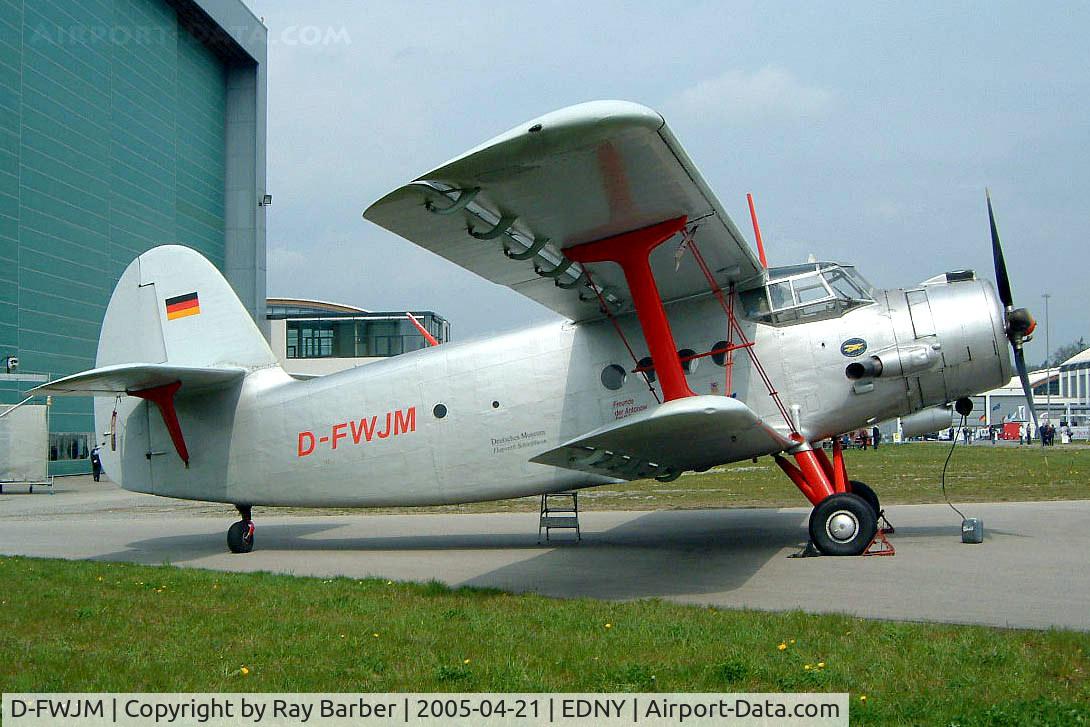 D-FWJM, 1976 PZL-Mielec An-2T Colt C/N 1G166-38, Antonov An-2T [1G166-38] Friedrichshafen~D 21/04/2005