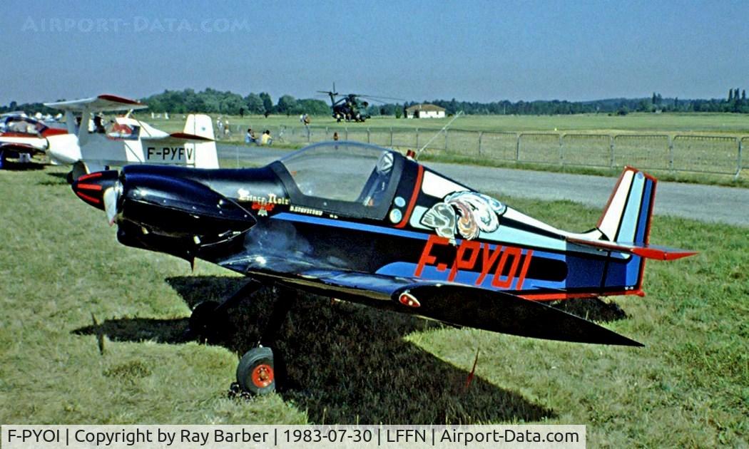 F-PYOI, Brugger MB-2 Colibri C/N 180, Brugger MB.2 Colibri [180] Brienne-Le-Chateau~F 30/07/1983. Image taken from a slide.