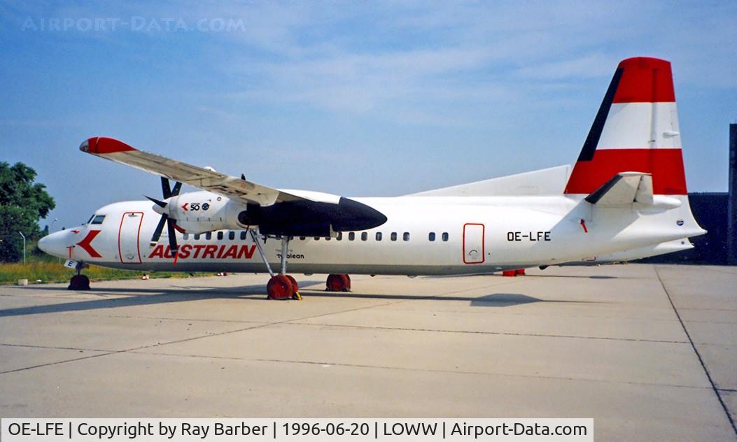 OE-LFE, 1991 Fokker F50 C/N 20227, Fokker F-50 [20227] (Austrian Airlines) Vienna- Schwechat~OE 20/06/1996